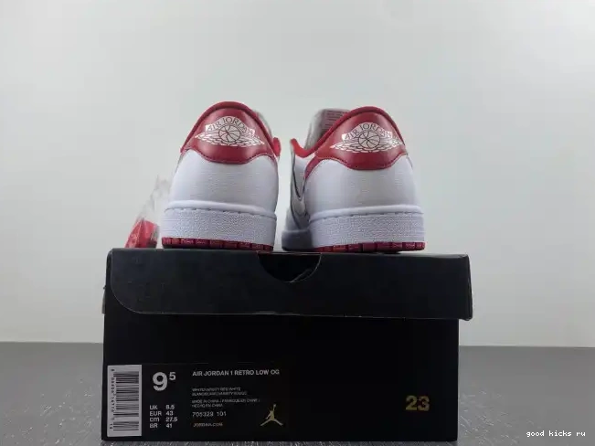 White 1 Red Retro Varsity Jordan 705329-101 Low 0606